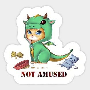 cat not amused and cat angry Sticker